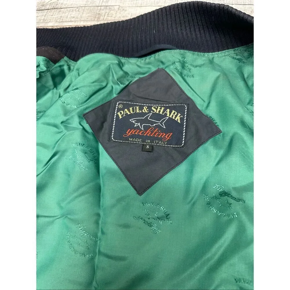 Vintage Paul & Shark Wool Yacht Club Lined Bomber Jacket Made in Italy Sz Small - Picture 7 of 12